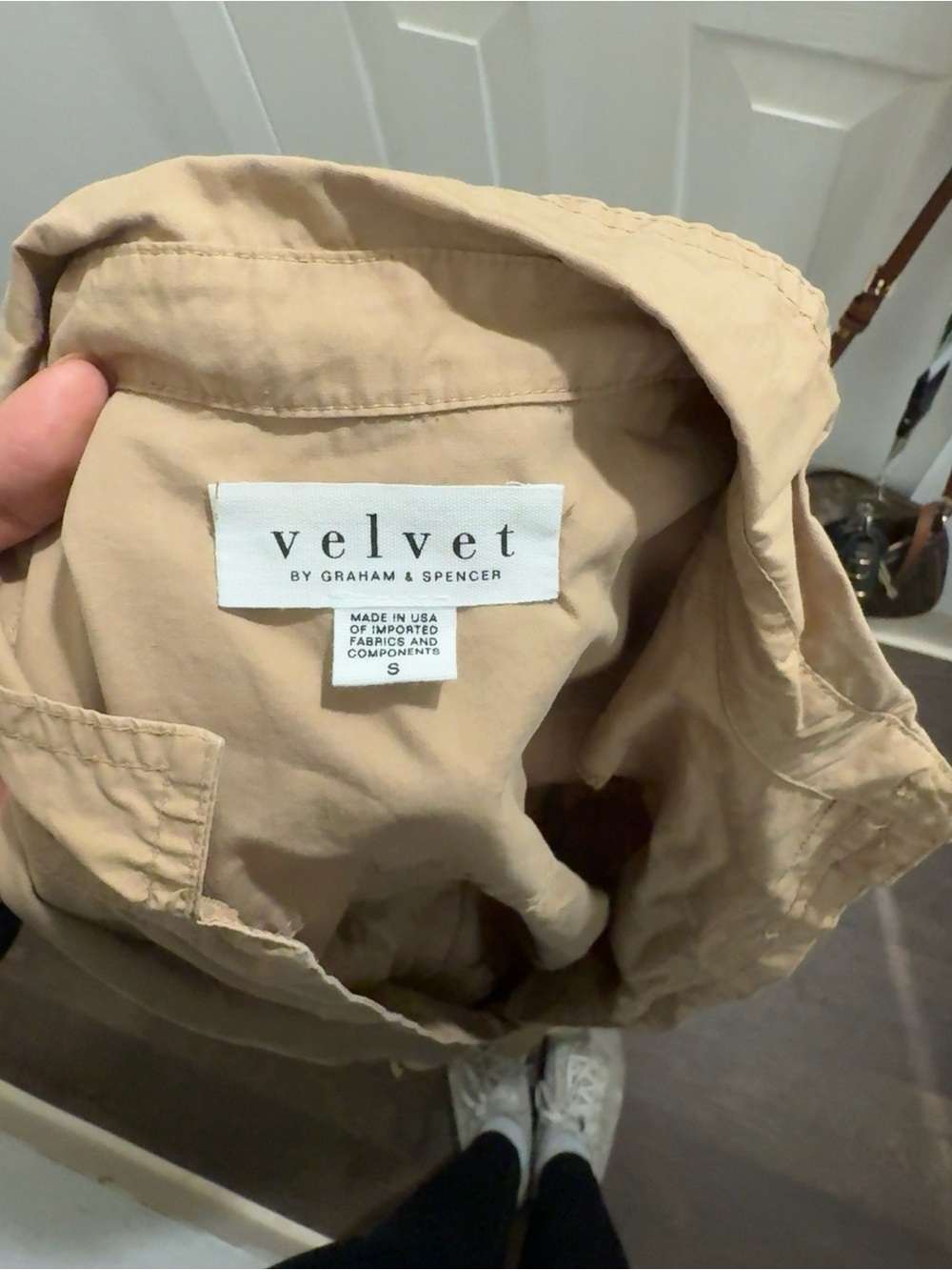 Velvet Beige Trench Coat